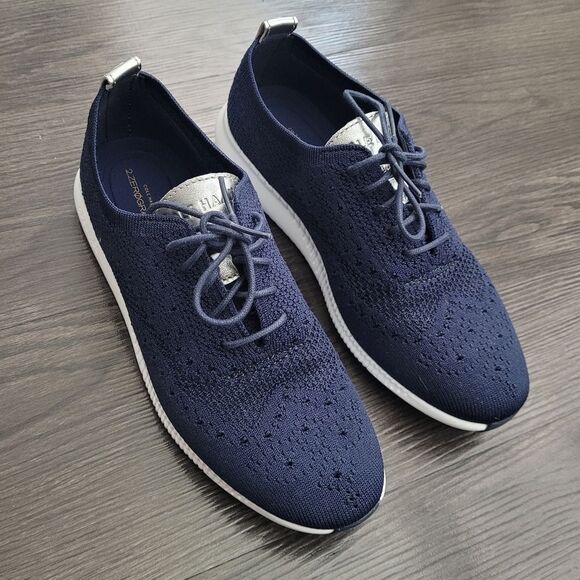 Cole Haan 2. Zerogrand Women's Navy Knit Loafer Sneakers Size 7 Wingtip Casual - Picture 2 of 8